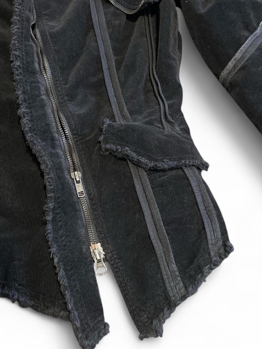 VTG Rare Isabel de Pedro Black Asymmetrical Panel Velvet Jacket - Picture 5 of 8